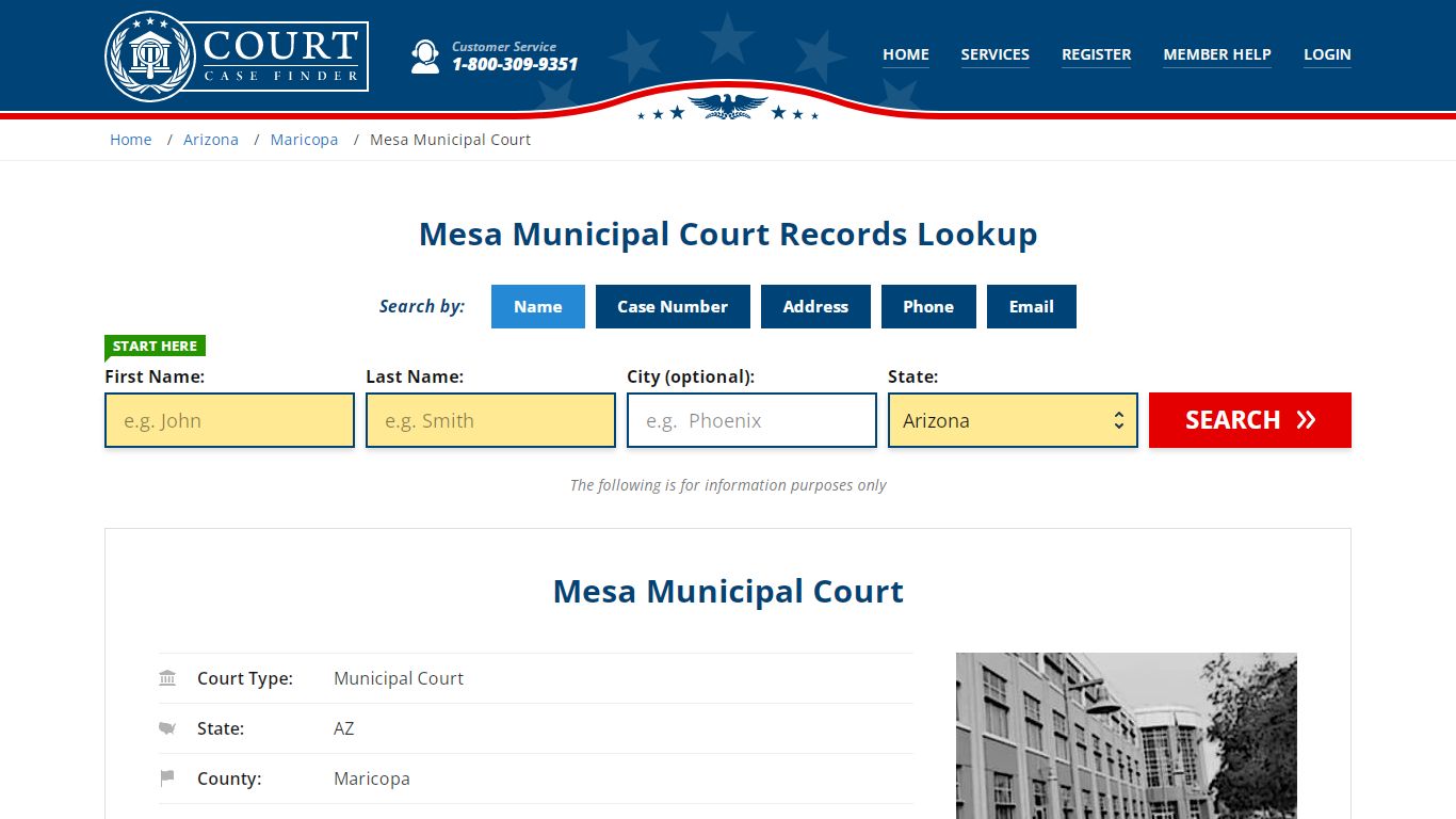 Mesa Municipal Court Records Lookup - CourtCaseFinder.com